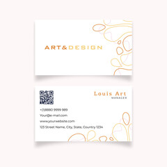 Minimalist elegant outline abstract design business card template