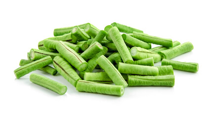 Green beans isolated on a white background