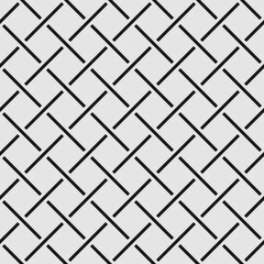 Seamless geometric weave pattern with elements of lines - 363782039