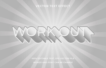 Work Out editable text effect