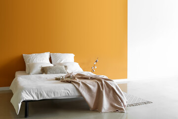 Interior of modern stylish bedroom