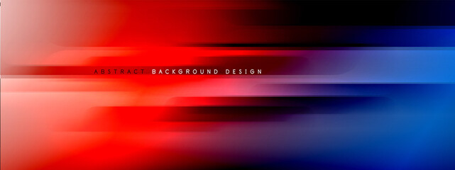 Fototapeta premium Motion concept neon shiny lines on liquid color gradients abstract backgrounds. Dynamic shadows and lights templates for text