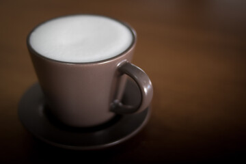 Hot cappuccino.