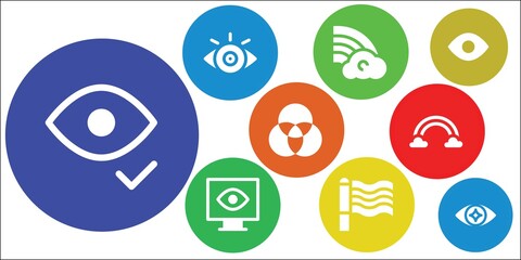 Modern Simple Set of spectrum Vector filled Icons