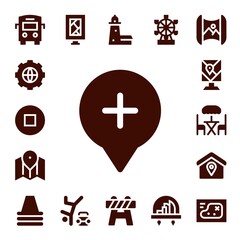 Modern Simple Set of street Vector filled Icons