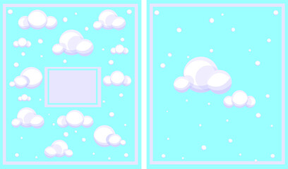 Notepad with beautiful white clouds to record your thoughts
