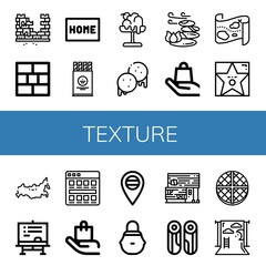 texture simple icons set