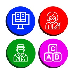 Set of school icons