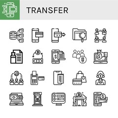 transfer icon set