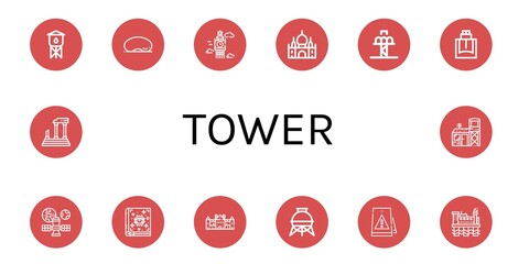 tower icon set