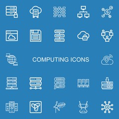 Editable 22 computing icons for web and mobile