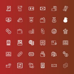 Editable 36 credit icons for web and mobile
