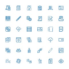 Editable 36 file icons for web and mobile