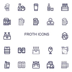 Editable 22 froth icons for web and mobile