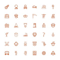 Editable 36 skull icons for web and mobile