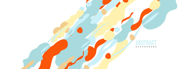 Trendy liquid style shapes abstract design, dynamic vector background for placards, brochures, posters, web landing pages, covers or banners