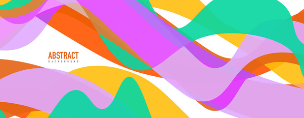 Fluid wave colorful abstract background. Dynamic colorful vibrant vector design