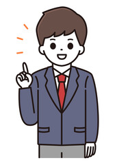 男子学生 ポイント イラスト