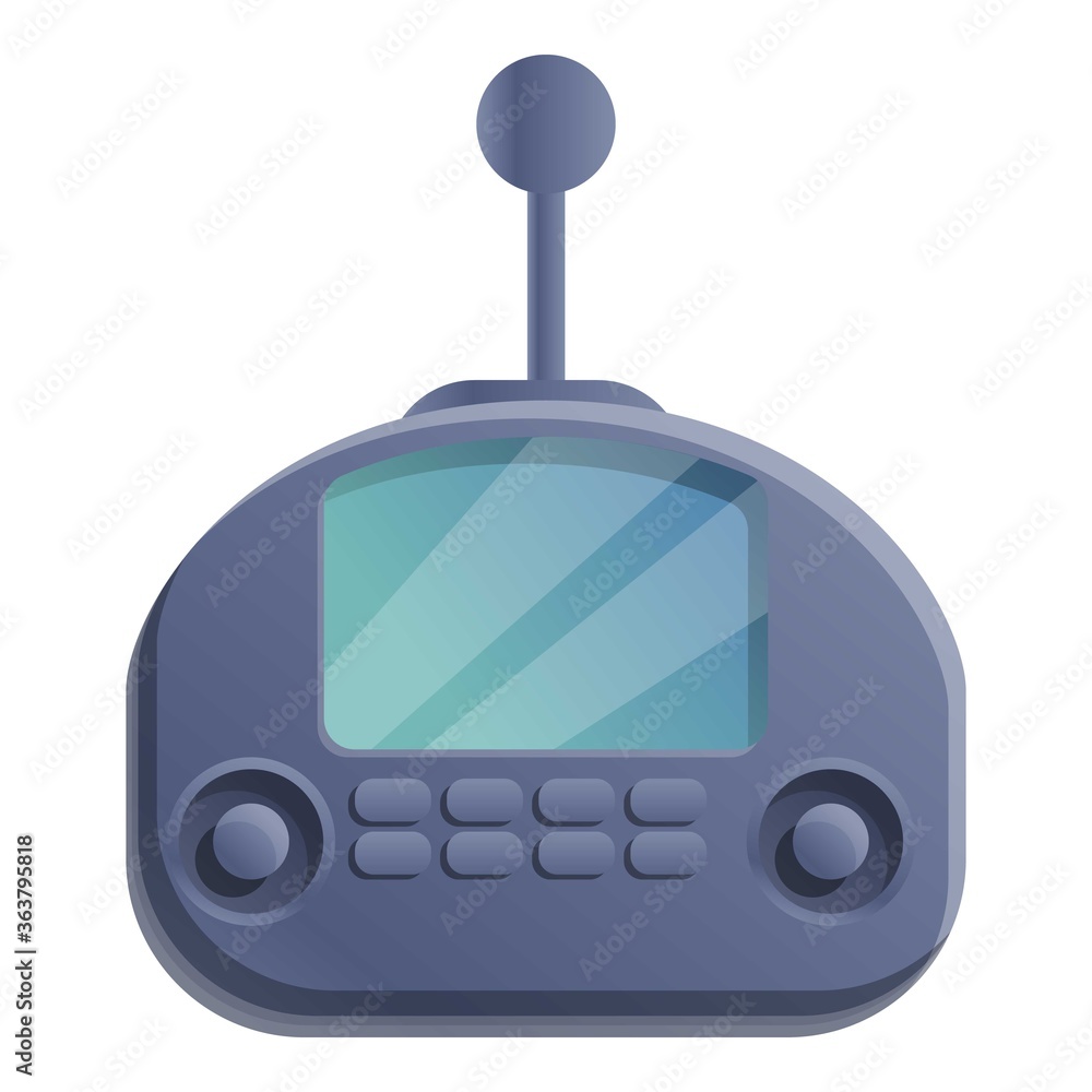 Poster play remote control icon. cartoon of play remote control vector icon for web design isolated on whit