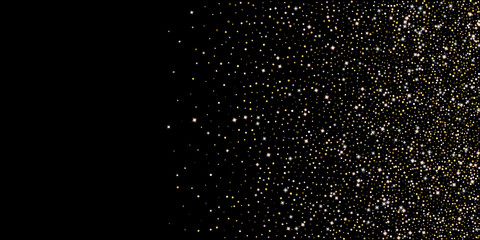 Gold Glitter Stars. Luxury Shiny Confetti.