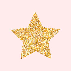 Fototapeta premium Golden Sequin Glamour Pink Background. Rich 