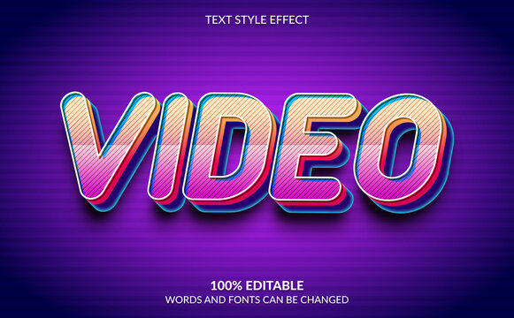Editable Text Effect, Video Text Style