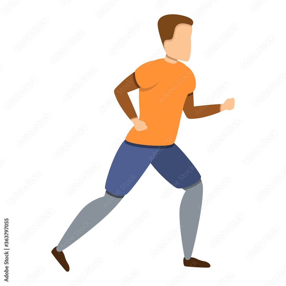 Aufkleber trail running icon. cartoon of trail running vector icon for web design isolated on white background
