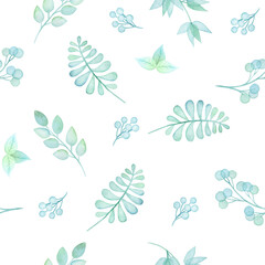 Nahtloses Muster mit hochwertigen handbemalten Aquarellblättern. Perfekt für Ihr Projekt, Hochzeit, Grußkarte, Fotos, Blogs, Tapeten, Muster, Texturen und mehr