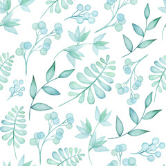 Seamless pattern with high-quality hand-painted watercolor branches. Perfect for your project, wedding invitation, greeting card,photos,blogs,wallpaper,pattern,texture and more
