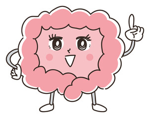 腸のマスコットキャラクター