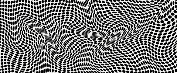 Black and white circle dot pattern design background monotone