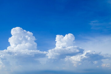 Naklejka na ściany i meble White cloud and Beautiful with blue sky background. 