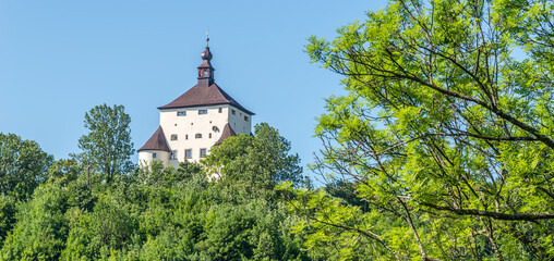 Fototapeta na wymiar View at the New Castle in Banska Stiavnica, Slovakia