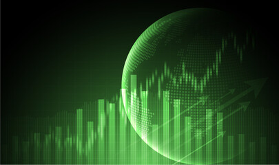 Candle stick graph chart of stock market investment trading, Bullish point, Bearish point. trend of graph vector design.