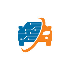 car tech logo , automotive digital logo