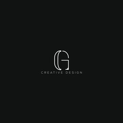 Obraz premium Alphabet letter icon logo G minimal logo. 