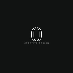 Obraz premium Alphabet letter icon logo O minimal logo. 