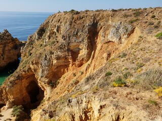 Einer der schönsten Punkte der Felsalgarve ist die Ponta da Piedade nahe Lagos Portugal