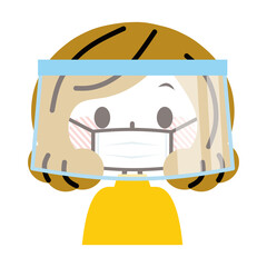 フェイスシールド　フェイスガード　女性