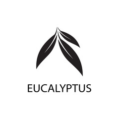 Fototapeta premium Eucalyptus leaves logo vector template design