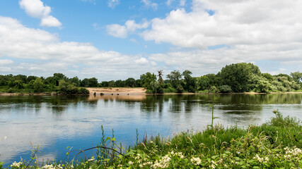 Fototapeta na wymiar Loire river near to Nantes in summer