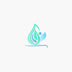 Leaf nature logo, oil logo 