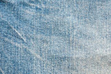 Denim blue jeans texture close up background top view
