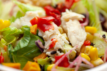 野菜サラダのクローズアップ