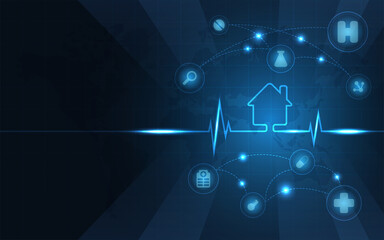 Obraz premium Modern medical technology and innovation concept. health care pattern medical innovation concept background design.