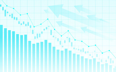Financial stock market graph on stock market investment trading, Bullish point, Bearish point. trend of graph for business idea and all art work design. vector illustration.