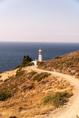 Fototapeta na wymiar lighthouse on the island of crete
