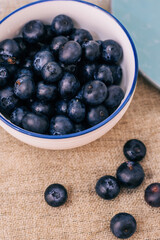 fresh blueberries in a bowl