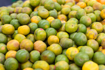 many fresh raw orange