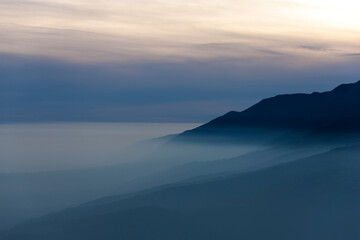 View from Mount Cesen in Italy